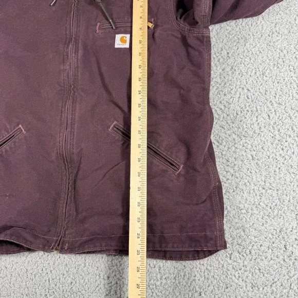 Carhartt For Women Medium Sherpa Fleece Lined Hooded Jacket Purple WJ141DWN - Picture 9 of 10